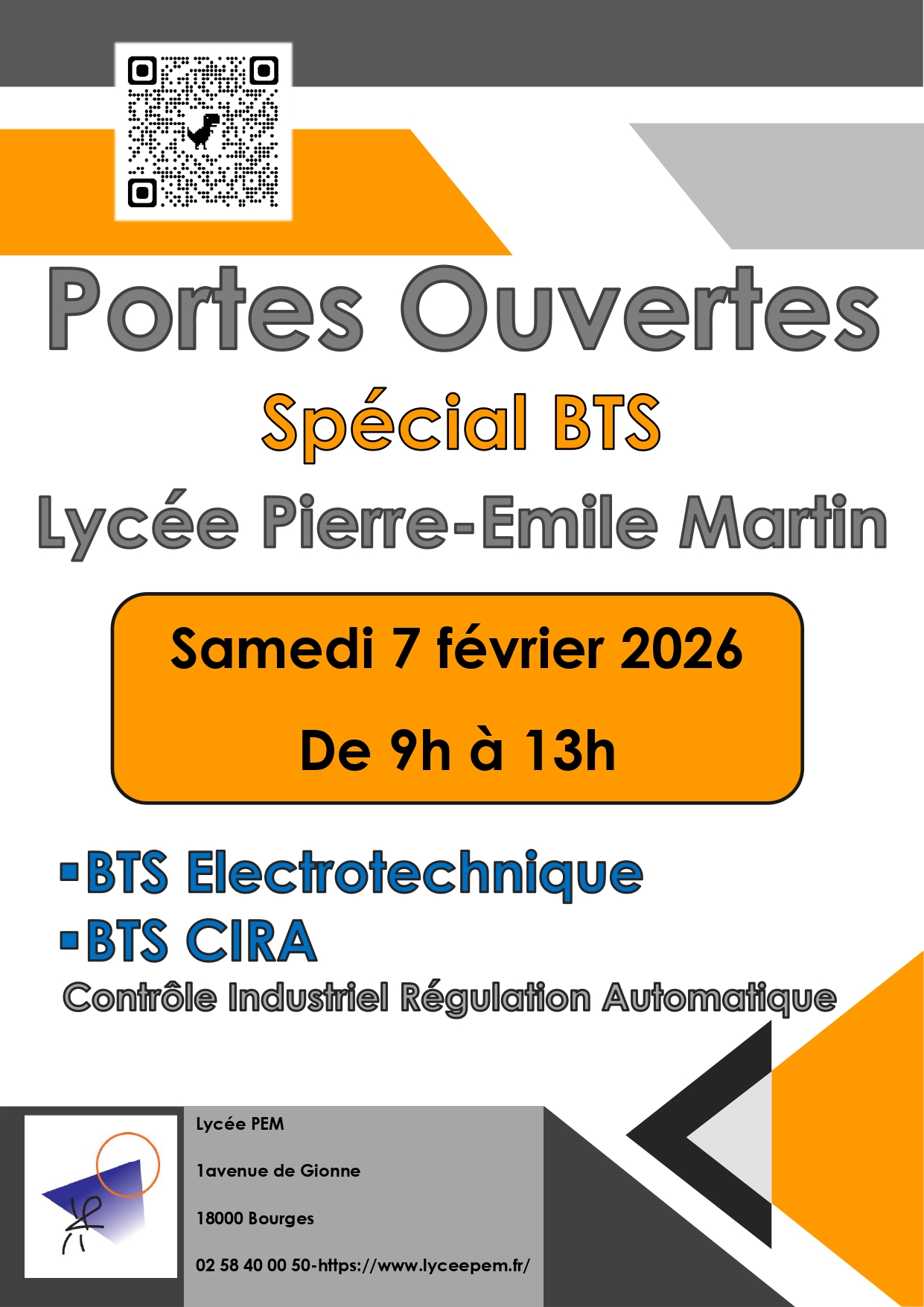 Portes ouvertes BTS samedi 7 février 2026