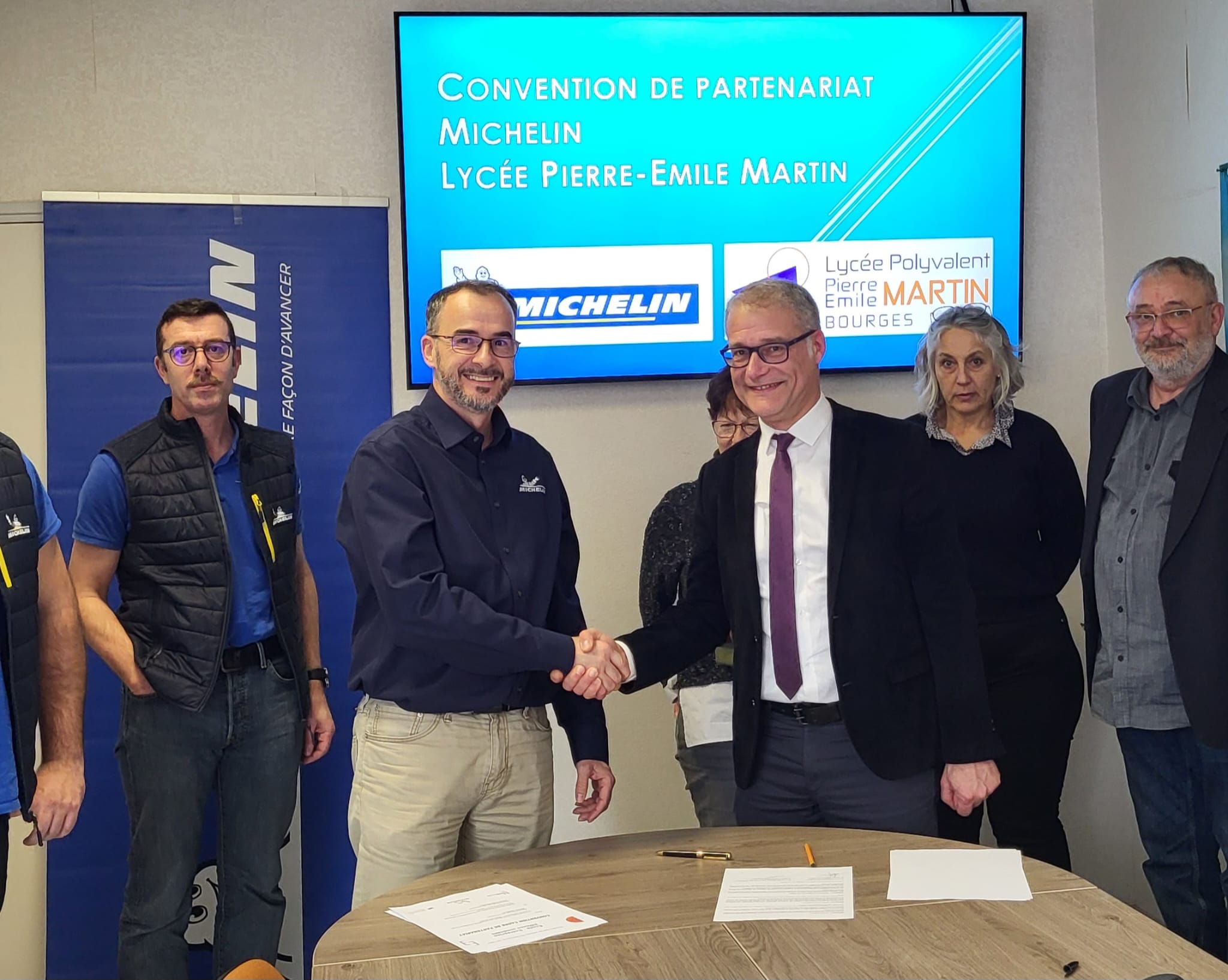 Le lycée Pierre Emile MARTIN signe une convention de partenariat avec MICHELIN